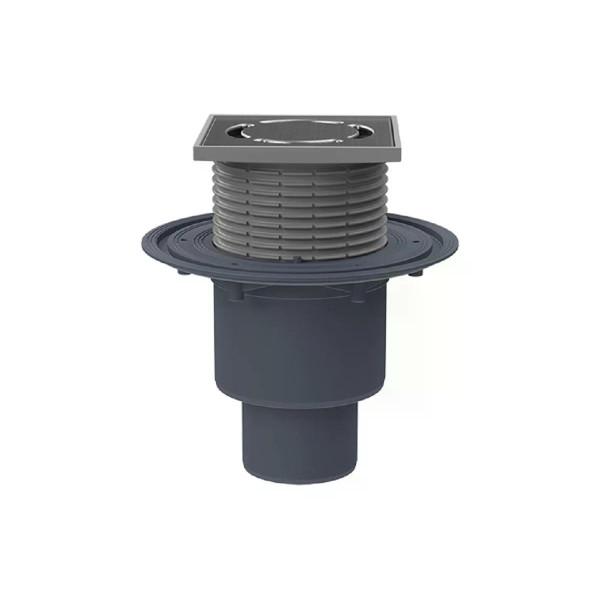 Трап вертикальный Hutterer & Lechner GmbH 123x123 мм DN 50/75/110 мм (сухой сифон Primus blue) с надставным элементом (HL 310Prblue)