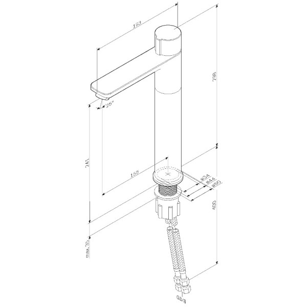 Смеситель для раковины AM.PM X-Joy хром (F85A92500)