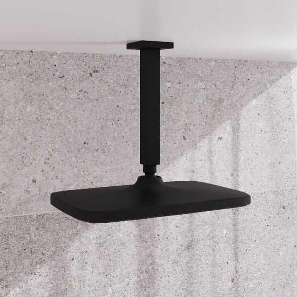 Кронштейн для верхнего душа Optima Home в потолок квадратный черный матовый Iddis (OPH20BSi61)