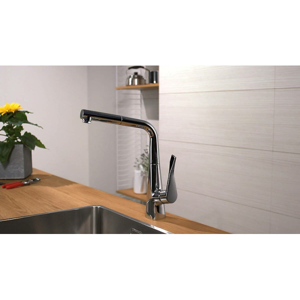 Смеситель для кухни Hansgrohe Metris с выдвижным изливом хром (14821800) Смеситель для кухни Hansgrohe Metris с выдвижным изливом хром (14821800)