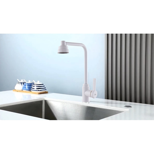 Смеситель для кухни Fashun белый (A54031-8)