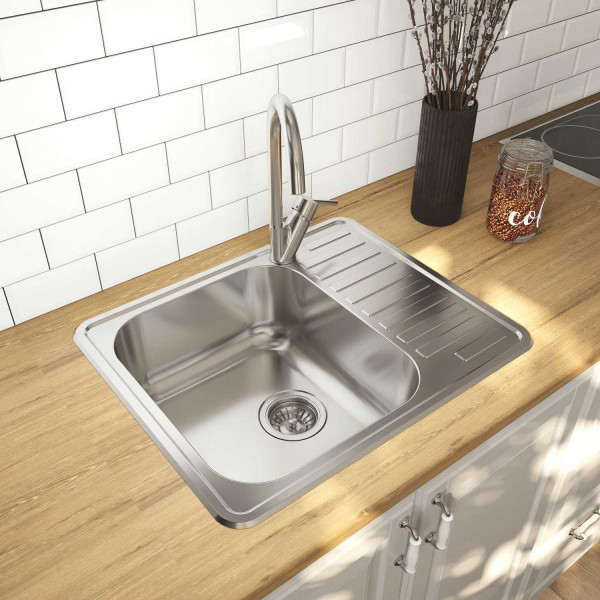 Мойка для кухни врезная Iddis Strit 585x485x180 хром шелк (STR58SDi77)