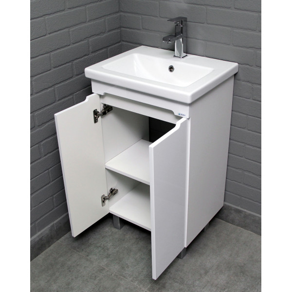 Тумба напольная Como 50 Аура без ящика Айсберг Домино (DA2503T)