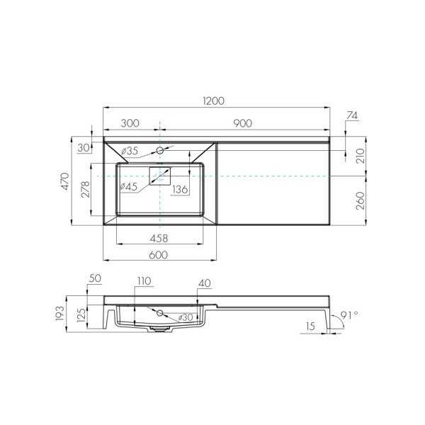 Раковина встраиваемая Aquaton Сакура 1200 белая (1A71893KSK010)