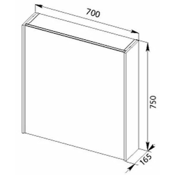 Зеркало-шкаф Aquanet Латина 70x75 белый (00179997)