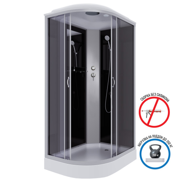 Душевая кабина Classic 80x120 стекло тонированное, профиль хром матовый (NG-3512-14R) Душевая кабина Classic 80x120 стекло тонированное, профиль хром матовый (NG-3512-14R)