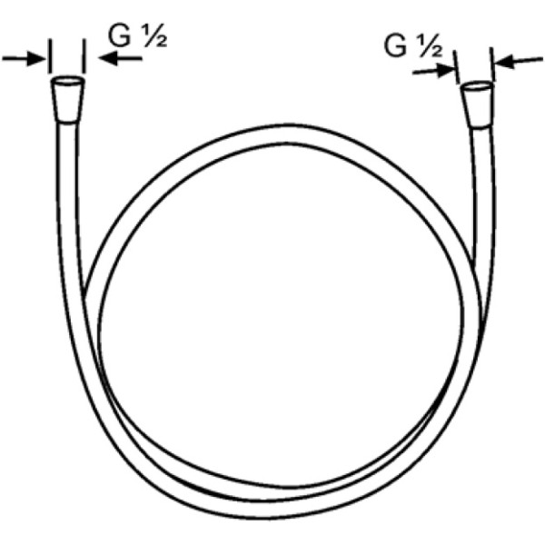 Шланг душевой Kludi Logoflex 2000 мм хром (6105705-00)