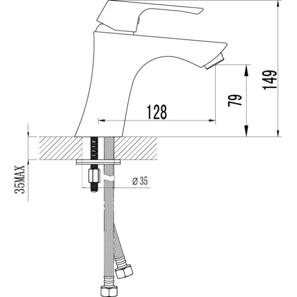 Смеситель для раковины Lemark Unit (LM4506C)