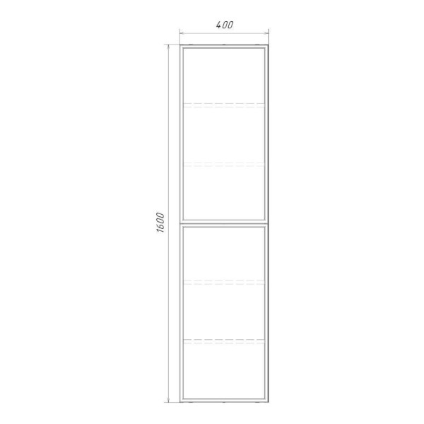 Пенал подвесной Comforty Кремона 400x1600x300 латте матовый (00-00017873)