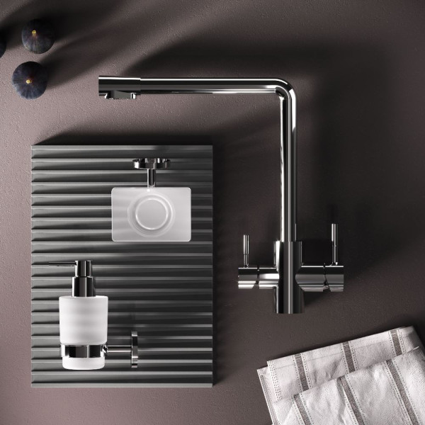 Смеситель для кухни AM.PM X-Joy S с L-изливом с каналом для питьевой воды хром (F85B05700)