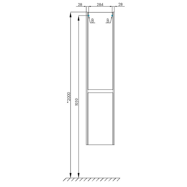 Шкаф-колонна Aquaton Нортон левая (1A249403NT01L)