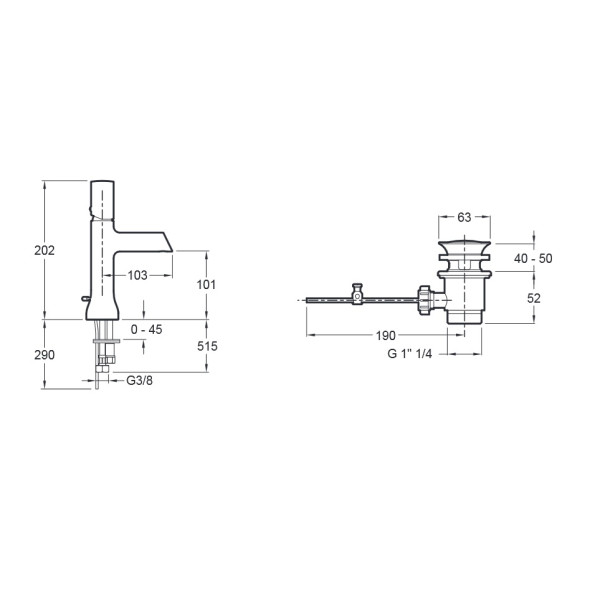 Смеситель для раковины Jacob Delafon Toobi (E8959-CP) Смеситель для раковины Jacob Delafon Toobi (E8959-CP)