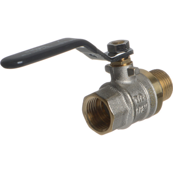 Кран 1/2" ВН шаровый TeRma CB (чёрная ручка) (30213) Кран 1/2" ВН шаровый TeRma CB (чёрная ручка) (30213)