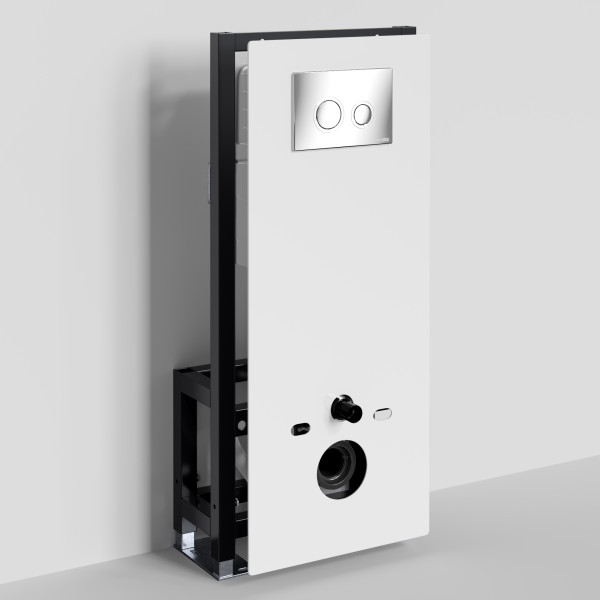 Инсталляция для унитаза WasserKRAFT Glan с клавишей смыва хром (66TLT.010.ME.WH.CH01)