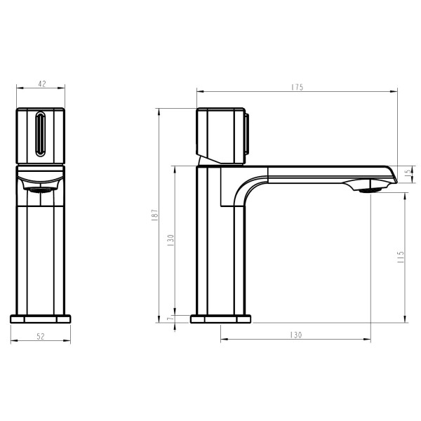 Смеситель для раковины Esko Абу-Даби хром (ABU26)