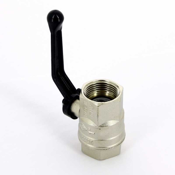 Кран Bugatti 1" ВВ шаровый New Jersey 910 (черная ручка) (09100014)