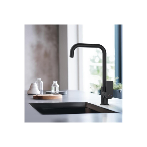 Смеситель для кухни Aquatek Лира черный матовый (AQ1480MB)