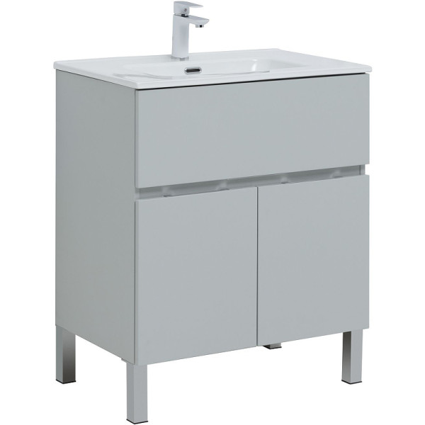 Тумба напольная Aquanet Алвита New 70 1 ящик, 2 дверцы, серый (00303899)