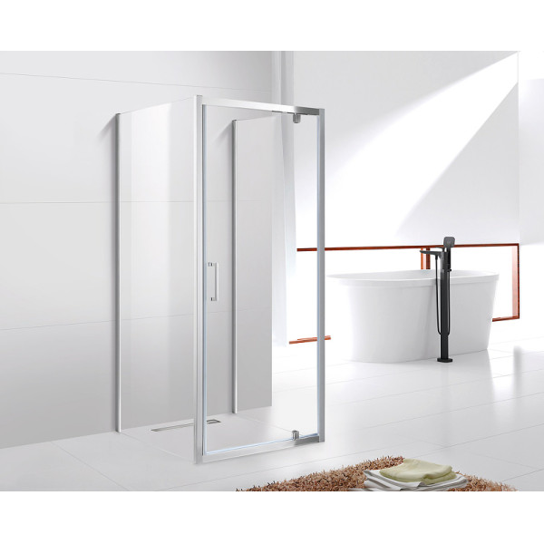 Душевой уголок Cezares Molveno 80x80x195 стекло прозрачное, профиль хром (MOLVENO-BA2-80/80-C-Cr-IV)