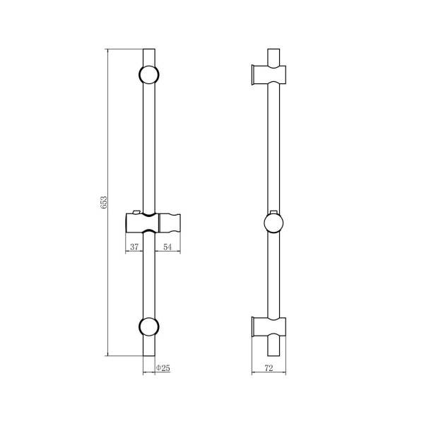 Душевой гарнитур Fashun штанга, лейка душевая, держатель сатин (N8001)