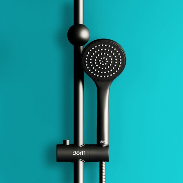 Душевой гарнитур Dorff Comfort с душевым набором черный (D0708000BL)