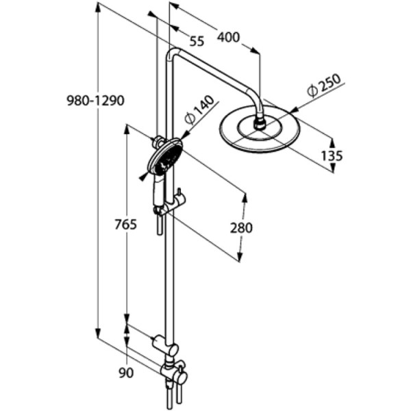 Душевой гарнитур Kludi Freshline Dual Shower System (6709005-00)