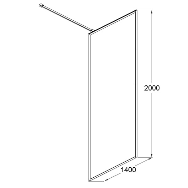 Душевое ограждение Azario Richmond 140x200 стекло прозрачное, профиль хром (AZ-NAG 6310 140)