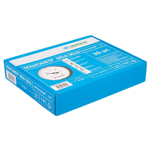 Манометр аксиальный МDА 50/6 1/4" Джилекс (9003)