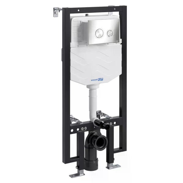 Комплект инсталляция с унитазом WasserKRAFT Vils с клавишей смыва золото глянцевое c сиденьем дюропласт (56TLT.010.ME.BN01.H001)