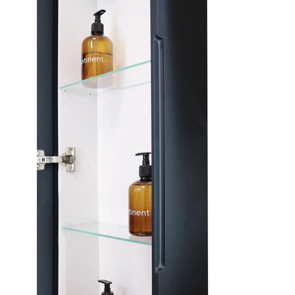 Шкаф зеркальный Континент Eltoro black LED 360х1560 (МВК112)