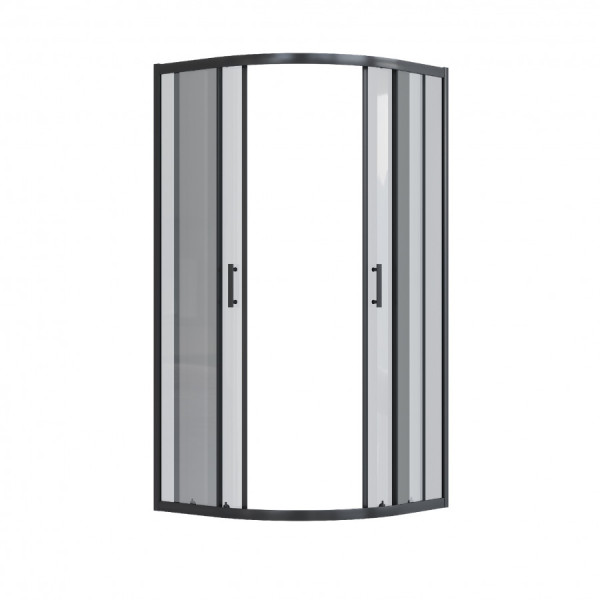 Душевой уголок Santek Вэлия 80x80x195 стекло (прозрачное, профиль черный (1WH501798)