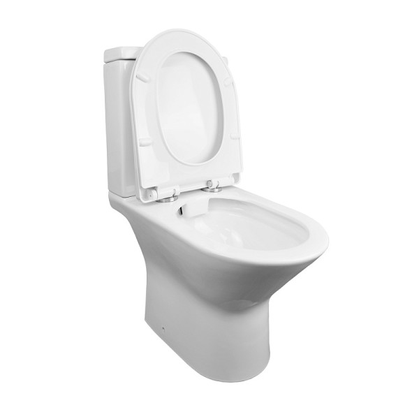Унитаз напольный Fretta new PP безободковый с бачком и сиденьем микролифт 615x370x790 (AZ-1223B)