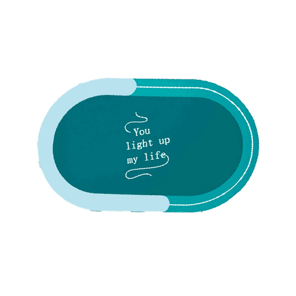 Коврик для ванной Melodia OVALE диатомитовый 50х80 мятный (MK201)