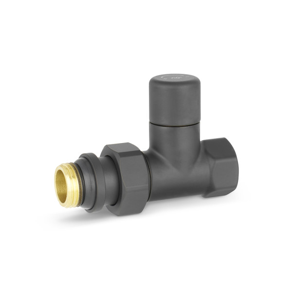 Клапан регулировочный прямой 1/2" Varmega VMDV02 (черный) (VMDV02-210404)