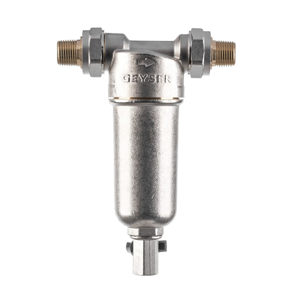 Фильтр самоочищающийся Гейзер-Бастион 121 1/2" (латунный корпус, со сгонами) (32668) Фильтр самоочищающийся Гейзер-Бастион 121 1/2" (латунный корпус, со сгонами) (32668)