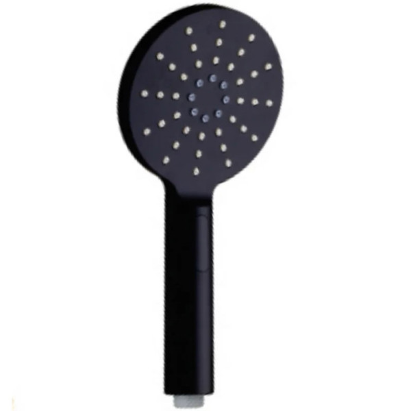 Душевая лейка Melodia Luxe 3 функции d120 чёрная (MKP26306BL_bk)