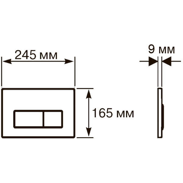 Клавиша смывная Aquatek Slim хром матовый (KDI0000024)