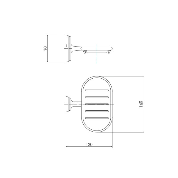 Мыльница Fashun хром с держателем хром (A1502-1)