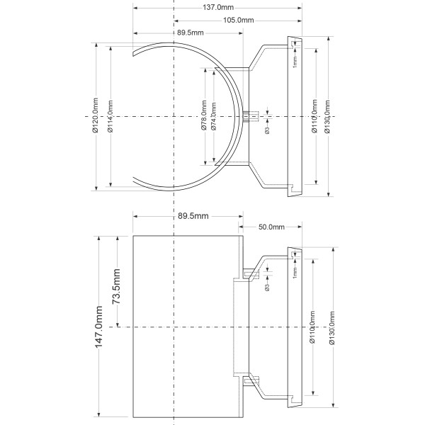 Врезка McAlpine 110*110 (MRSOB-110) Врезка McAlpine 110*110 (MRSOB-110)