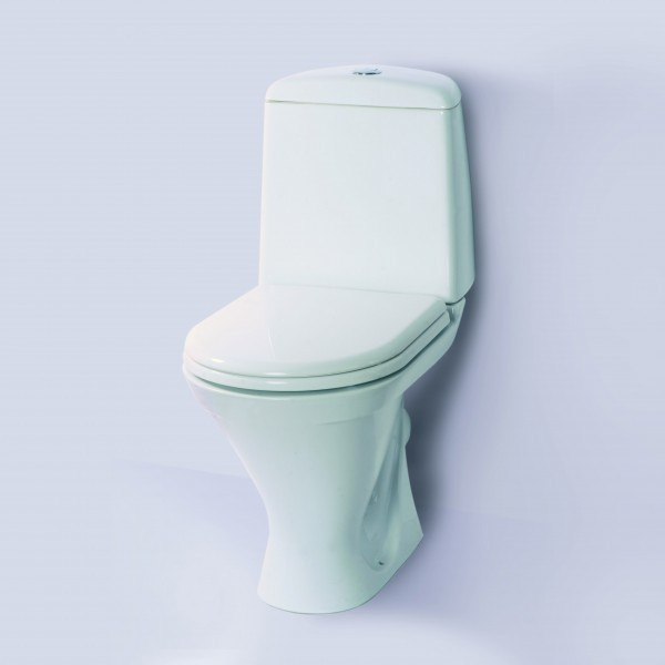 Унитаз-компакт Sanita Аттика стандарт 605х337х780 с сиденьем полипропилен, косой выпуск