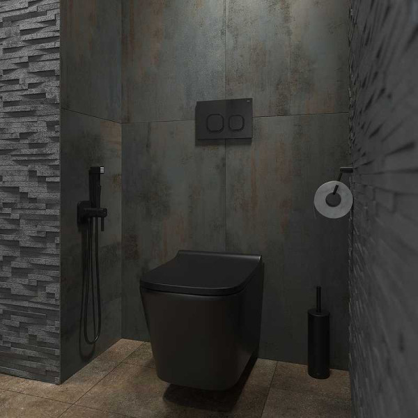 Клавиша смывная Iddis Uniglass чёрная (UNG01GBi77) Клавиша смывная Iddis Uniglass чёрная (UNG01GBi77)