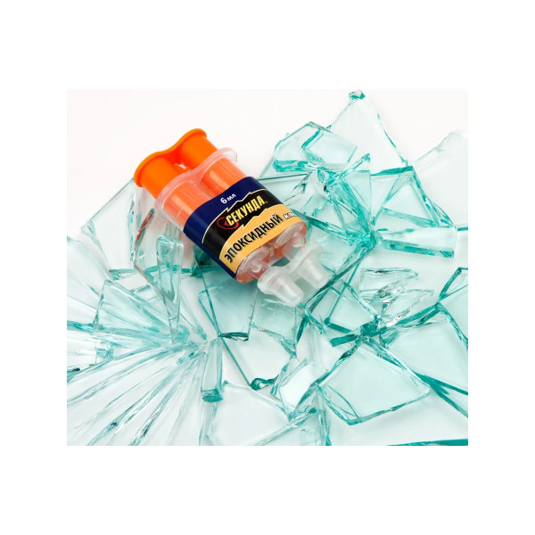 Клей Эпоксидный 3 минуты Секунда (смола+отвердитель) 3+3 мл. в шприце на блистере (403-115)