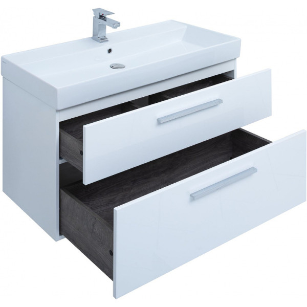 Тумба подвесная Aquanet Nova 100 белый глянец (249922)