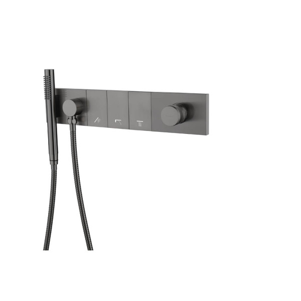 Смеситель для душа Boheme Zodiac с ручным душем Gun metal (132-SYS-GM)