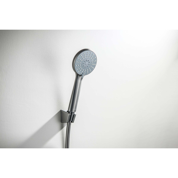 Душевой гарнитур Aquatek 100 3 jet шлифованный черный хром (AQ2032BGM)