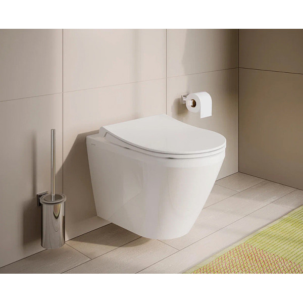 Комплект инсталляция Vitra c унитазом Integra Round, с сидением, клавишей (9856B003-7205) глянцевый хром