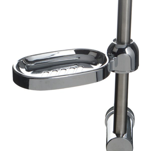 Стойка для душа Melodia с мыльницей 700 мм нерж., ABS, хром (MKP20117BL)