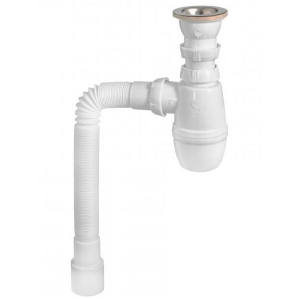 Сифон "Минор" 1 1/4*40 бутылочный с гофрой 40х40/50 SM2102 Wirquin (30718050) Сифон "Минор" 1 1/4*40 бутылочный с гофрой 40х40/50 SM2102 Wirquin (30718050)