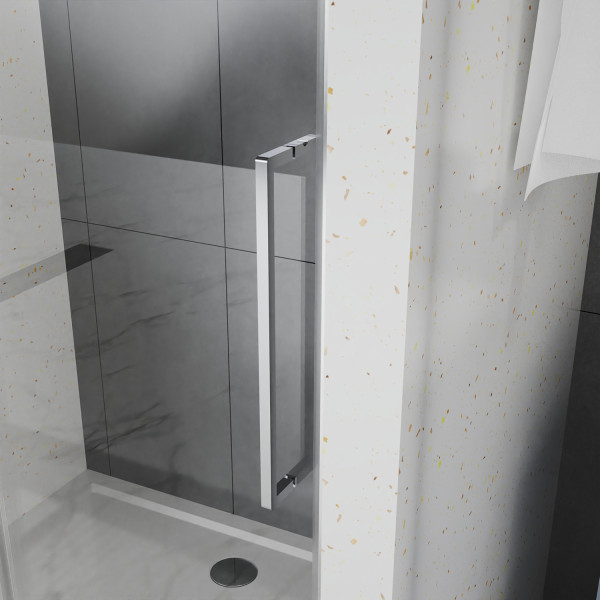 Дверь душевая Azario Shanghai 110x195 стекло прозрачное, профиль черный матовый (AZ-Y43-110-MB-CL)