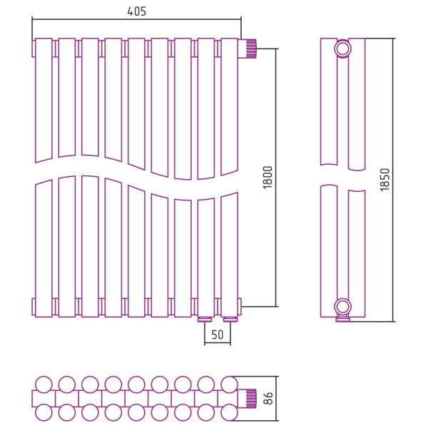 Дизайн-радиатор Сунержа Эстет-11 EU50 1800*405 9 секций золотой (03-0312-1809) Дизайн-радиатор Сунержа Эстет-11 EU50 1800*405 9 секций золотой (03-0312-1809)